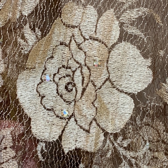 Rina DiMontella | Vintage Sequin French Lace 1920s Style Lace Tiered Dress 14 - Picture 5 of 17